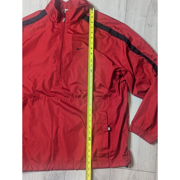 Vintage Nike Windbreaker Pullover Red 1/4 Q Zip Jacket Adult Large Vented 90's - Picture 9 of 11
